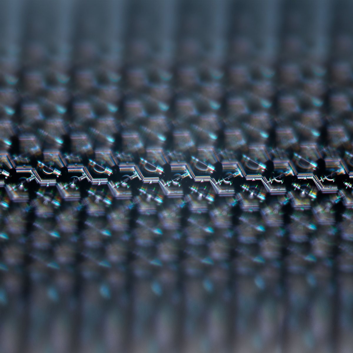 Macro photograph of the PRIMA retinal implant pixel array